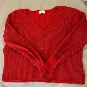 Granada cardigan from Aritzia - Wilfred, size XS color Crimson red